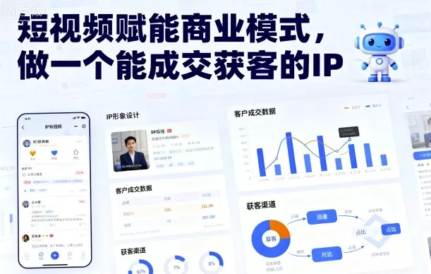 短视频赋能商业模式，做一个能成交获客的IP - 项目资源网
