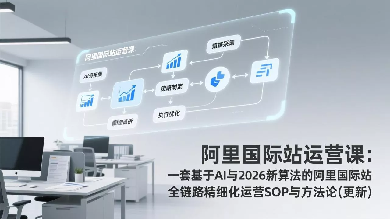 阿里国际站运营课：一套基于AI与2026新算法的阿里国际站全链路精细化运营SOP与方法论(更新 - 项目资源网