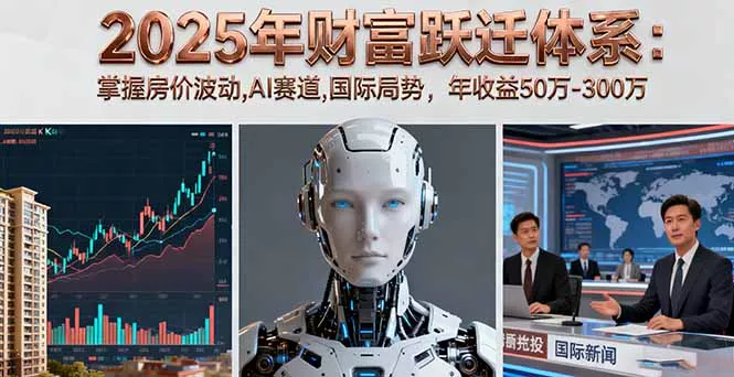 2025年财富跃迁体系：掌握房价波动,AI赛道,国际局势，年收益50万-300万 - 项目资源网