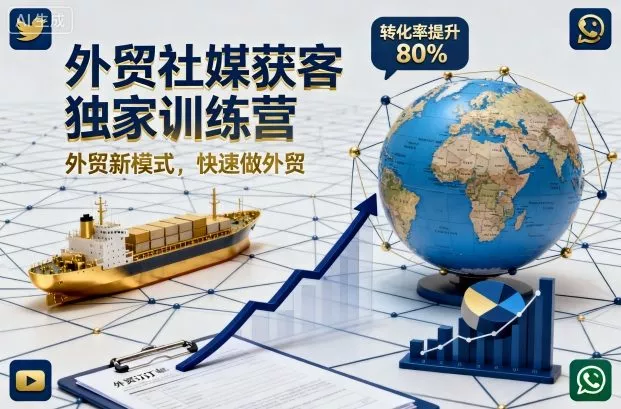 外贸社媒获客独家训练营，外贸新模式，快速做外贸(更新26年4月) - 项目资源网