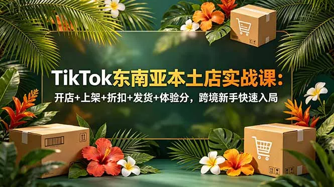 TikTok东南亚本土店实战课：开店+上架+折扣+发货+体验分，跨境新手快速入局 - 项目资源网