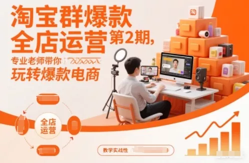 淘宝群爆款全店运营第2期，专业老师带你玩转爆款电商(更新) - 项目资源网