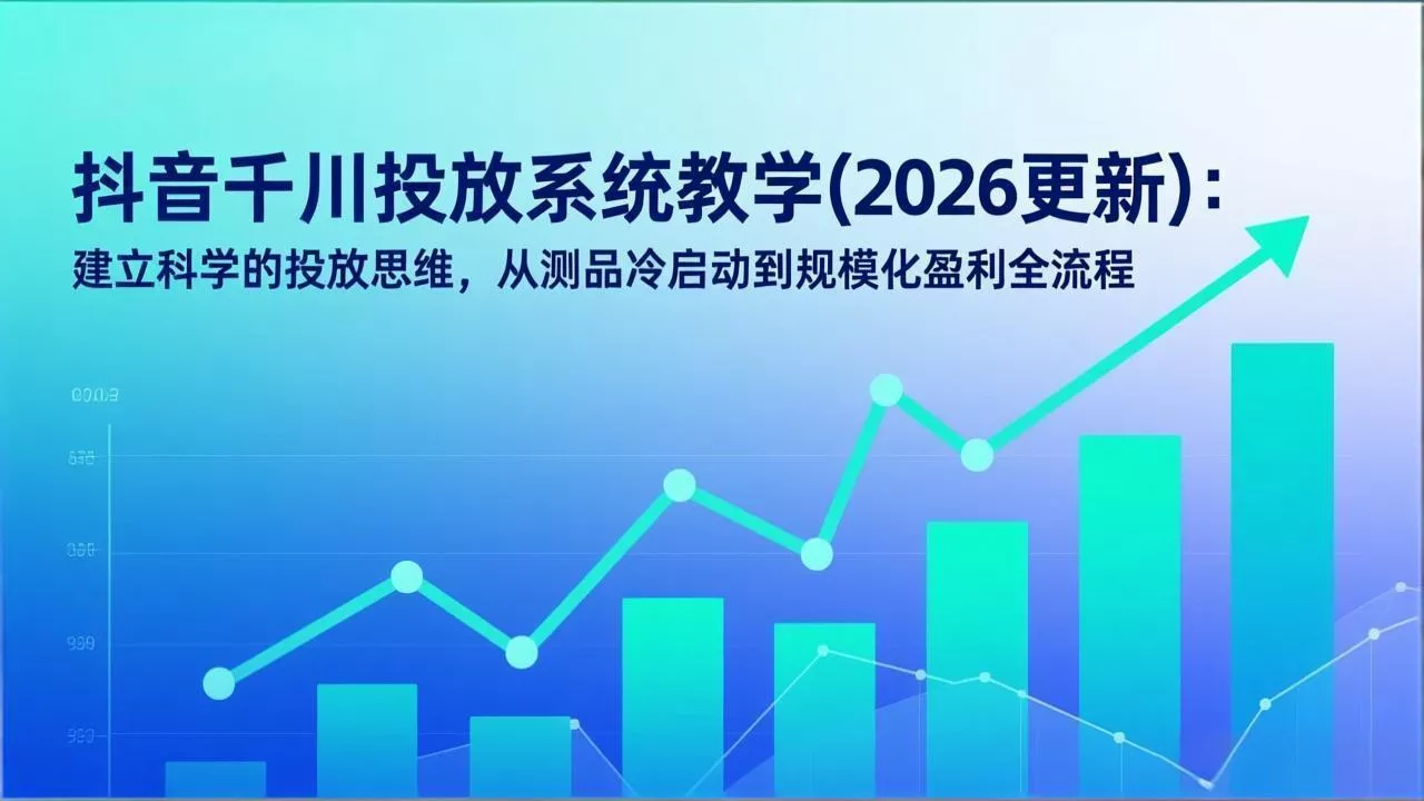 抖音千川投放系统教学(2026更新 - 项目资源网