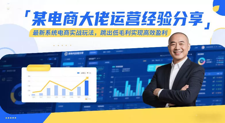 某电商大佬运营经验分享，最新系统电商实战玩法，跳出低毛利实现高效盈利 - 项目资源网