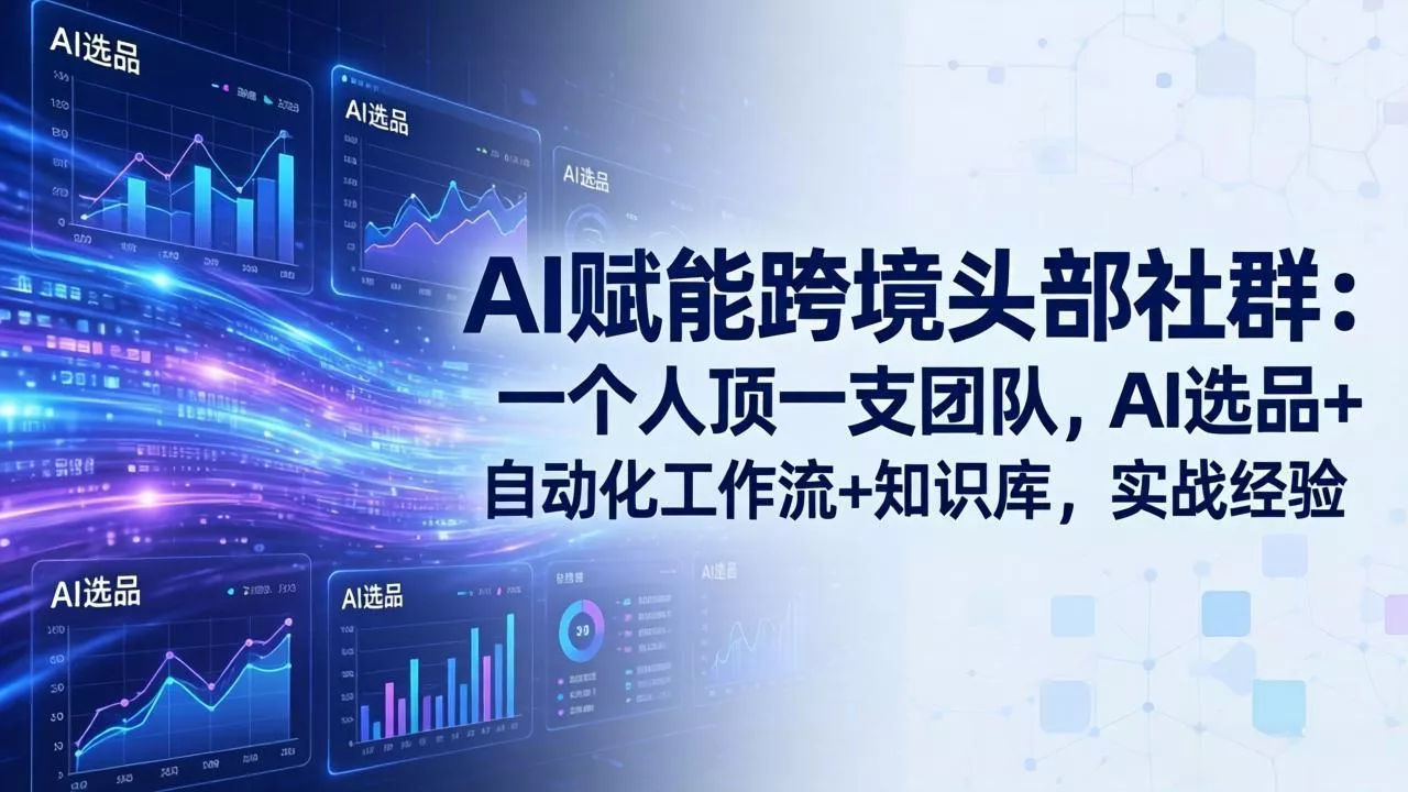 AI赋能跨境头部社群-更新5月：一个人顶一支团队，AI选品+自动化工作流+知识库，实战经验 - 项目资源网