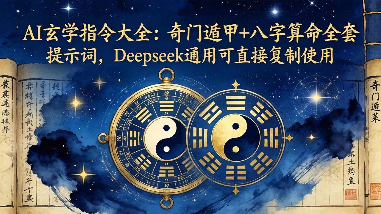 AI玄学指令大全：奇门遁甲+八字算命全套提示词，Deepseek通用可直接复制使用 - 项目资源网