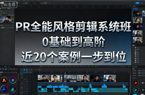 PR全能风格剪辑系统班，0基础到高阶，近20个案例一步到位 - 项目资源网
