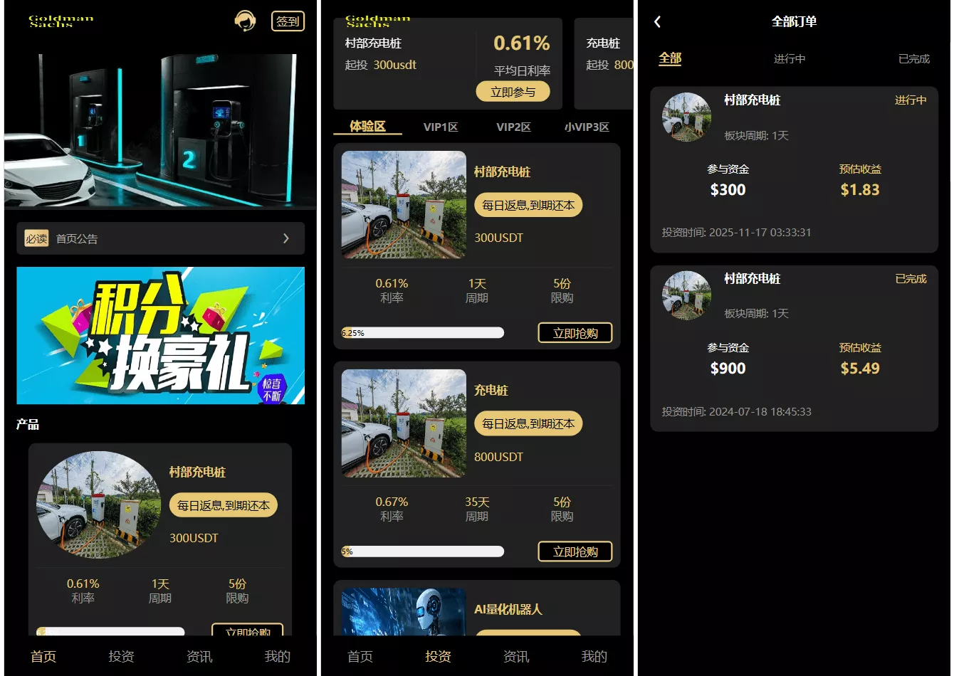 Fidelity充电桩投资理财系统源码-前端uniapp纯源码+后端PHP - 项目资源网