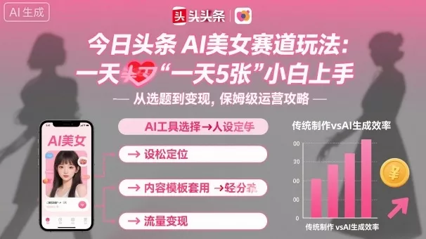 今日头条AI美女赛道玩法，一天轻松5张，小白轻松上手 - 项目资源网