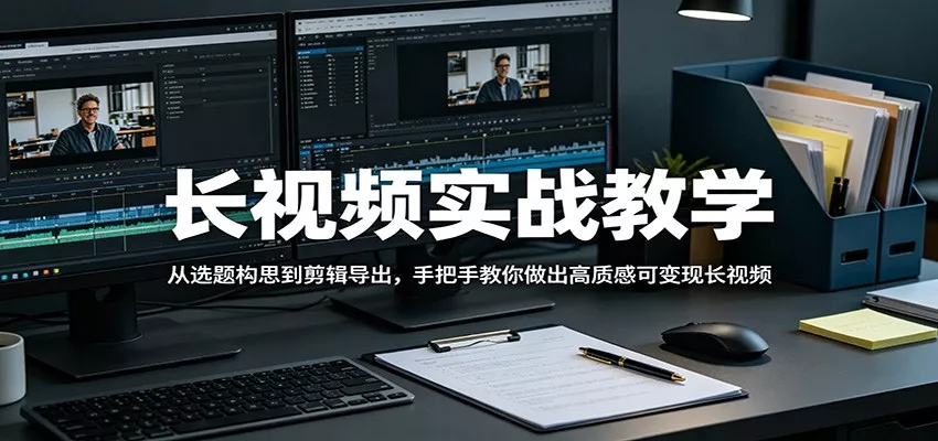 长视频实战教学，从选题构思到剪辑导出，手把手教你做出高质感可变现长视频 - 项目资源网