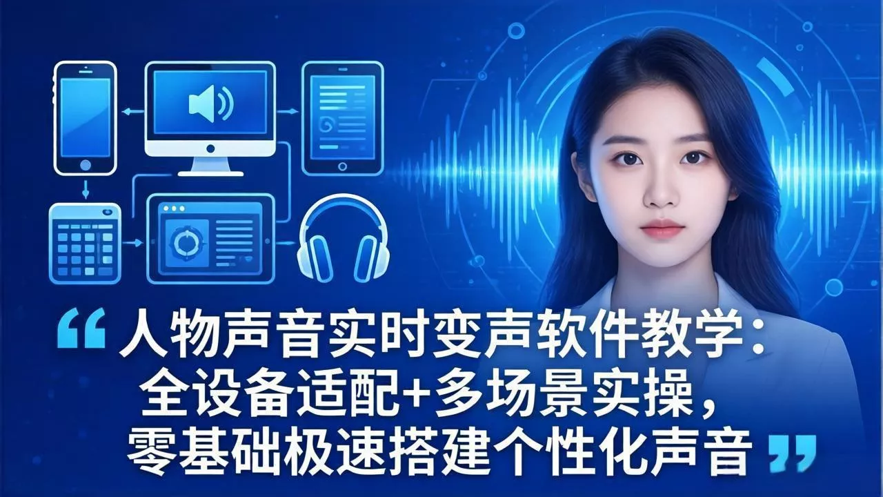 人物声音实时变声软件教学：全设备适配+多场景实操，零基础极速搭建个性化声音 - 项目资源网
