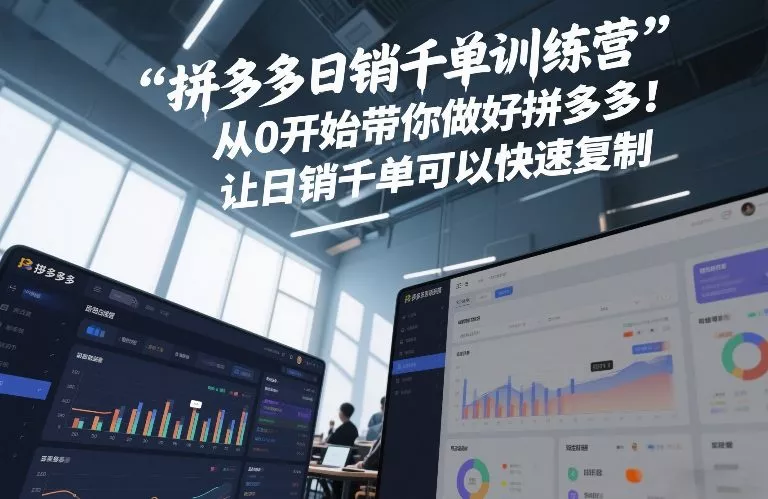 拼多多日销千单训练营,从0开始带你做好拼多多,让日销千单可以快速复制(更新26年6月) 拼多多日销千单训练营,从0开始带你做好拼多多,让日销千单可以快速复制(更新26年6月)