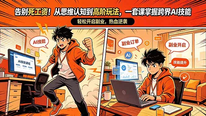 告别死工资！从思维认知到高阶玩法，一套课掌握跨界AI技能，轻松开启副业 - 项目资源网