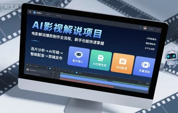 AI影视解说项目，电影解说爆款制作全流程，新手也能快速掌握 - 项目资源网