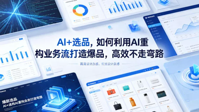AI+选品,如何利用AI重构业务流打造爆品,高效不走弯路 AI+选品,如何利用AI重构业务流打造爆品,高效不走弯路