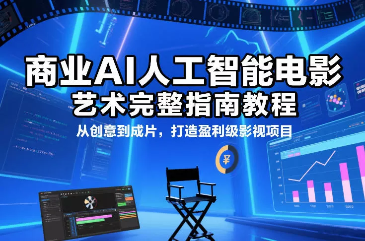 商业AI人工智能电影制作的艺术完整指南教程，从创意到成片，打造盈利级影视项目 - 项目资源网