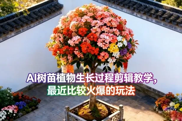 AI树苗植物生长过程剪辑教学,最近比较火爆的玩法 AI树苗植物生长过程剪辑教学,最近比较火爆的玩法