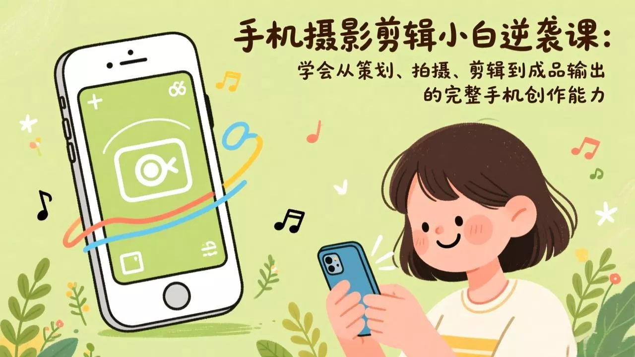 手机摄影剪辑小白逆袭课:学会从策划、拍摄、剪辑到成品输出的完整手机创作能力 手机摄影剪辑小白逆袭课:学会从策划、拍摄、剪辑到成品输出的完整手机创作能力