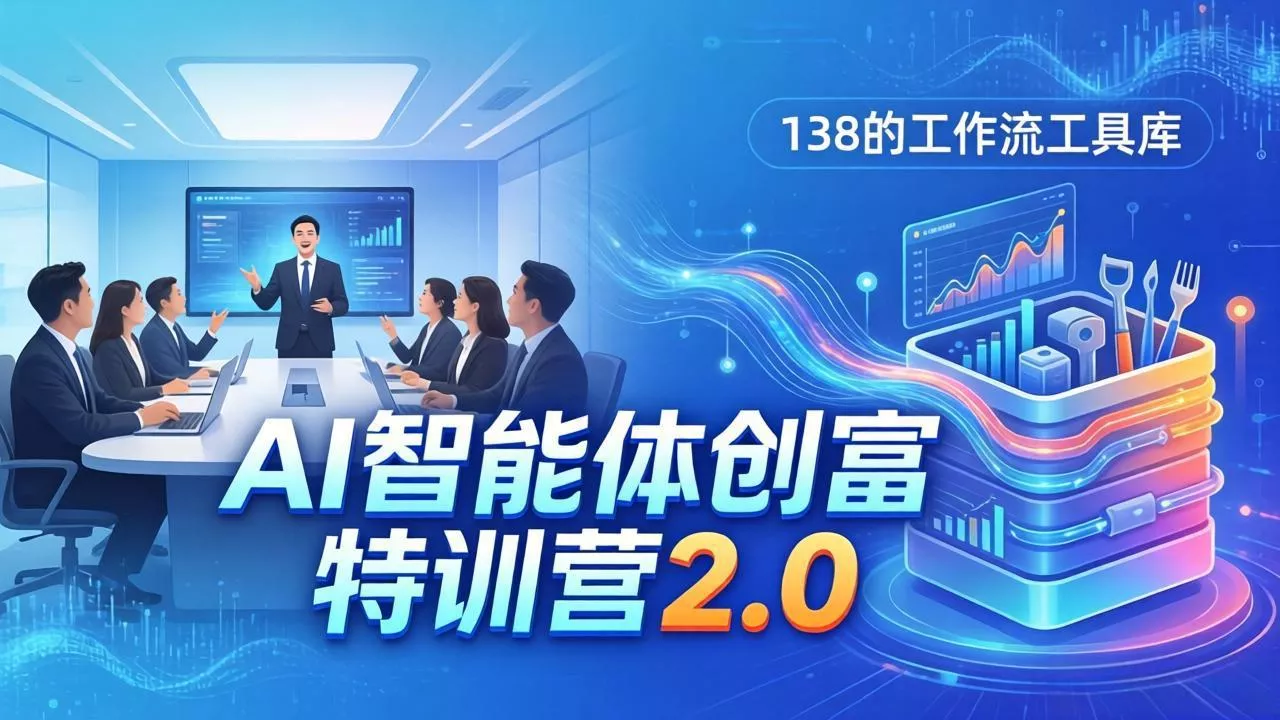 AI智能体创富训练营2.0:3天闭门直播+视频课+工具库,从0到1搭建智能体附138个工作流 AI智能体创富训练营2.0:3天闭门直播+视频课+工具库,从0到1搭建智能体附138个工作流