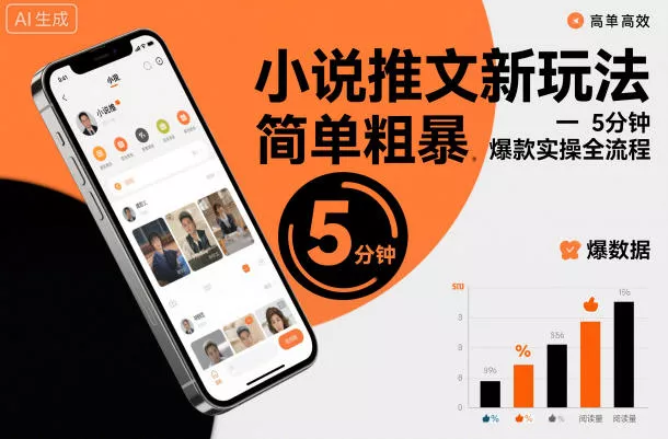 小说推文新玩法,简单粗爆,5分种一个爆款实操全流程