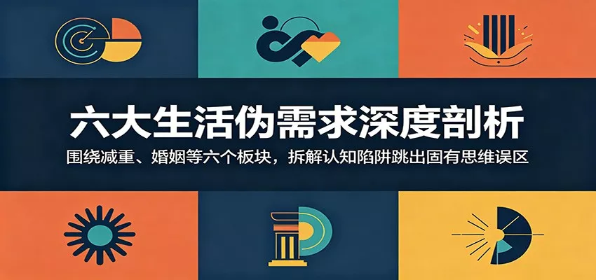 六大生活伪需求深度剖析：围绕减重、婚姻等六个板块，拆解认知陷阱跳出固有思维误区 - 项目资源网