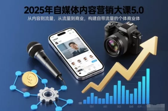 2025年自媒体内容营销大课5.0，从内容到流量，从流量到商业，构建自带流量的个体商业体 - 项目资源网