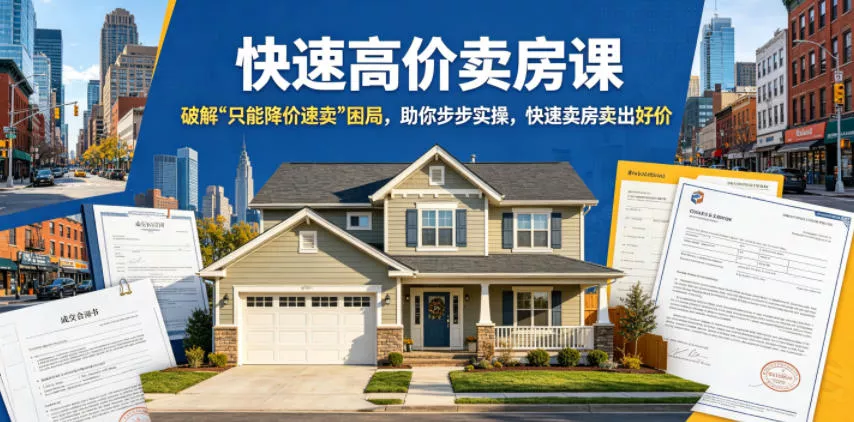 快速高价卖房课，破解“只能降价速卖”困局，助你步步实操，快速卖房卖出好价(更新2026) - 项目资源网