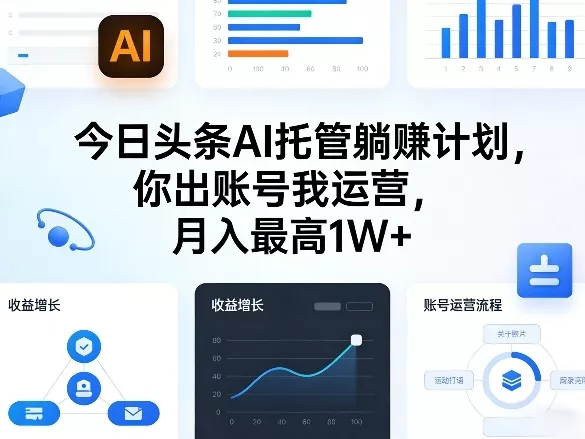 今日头条AI托管躺賺计划，你出账号我运营，月入最高1W+【揭秘】 - 项目资源网