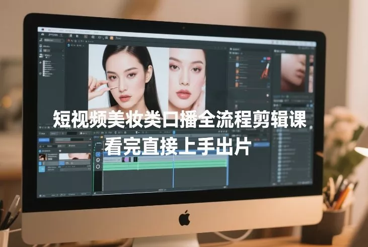 短视频美妆类口播全流程剪辑课，看完直接上手出片 - 项目资源网