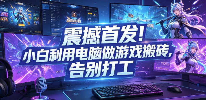 震撼首发！小白利用电脑做游戏搬砖，告别打工【揭秘】 - 项目资源网