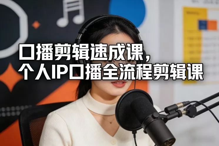 口播剪辑速成课，个人IP口播全流程剪辑课 - 项目资源网