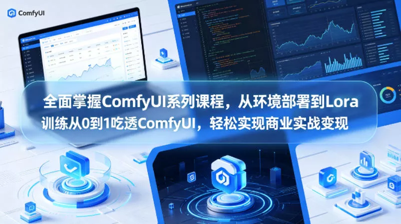 全面掌握ComfyUI系列课程，从环境部署到Lora训练从0到1吃透ComfyUI，轻松实现商业实战变现 - 项目资源网