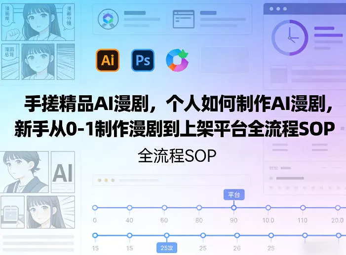 手搓精品AI漫剧，个人如何制作AI漫剧，新手从0-1制作漫剧到上架平台全流程SOP - 项目资源网