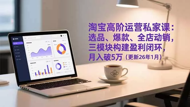 淘宝高阶运营私家课：选品、爆款、全店动销，三模块构建盈利闭环，月入破5万(更新26年1月 - 项目资源网