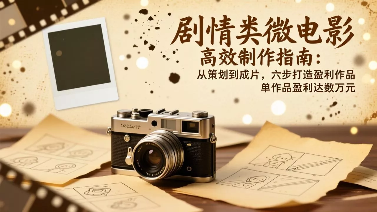 剧情类微电影高效制作指南:从策划到成片,六步打造盈利作品,单作品盈利达数万元 剧情类微电影高效制作指南:从策划到成片,六步打造盈利作品,单作品盈利达数万元