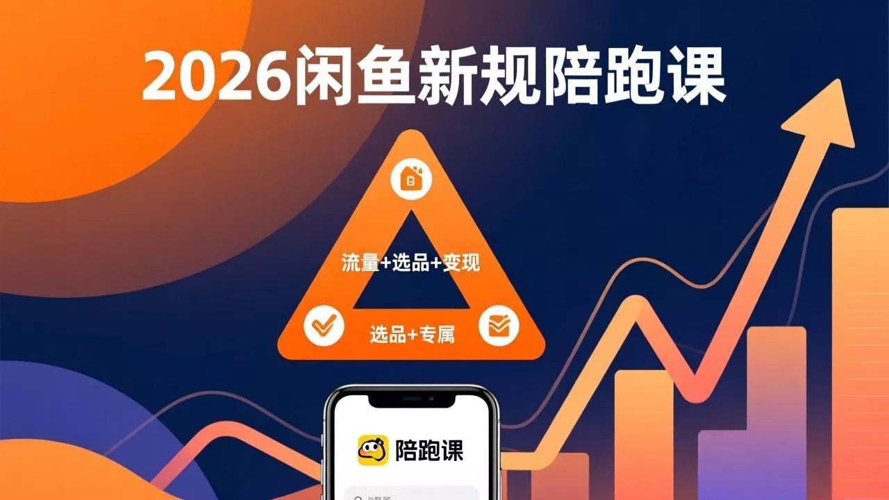 2026闲鱼高阶陪跑课全新上线，带你吃透新规玩转选品流量，从零搭建稳定变现盈利体系 - 项目资源网