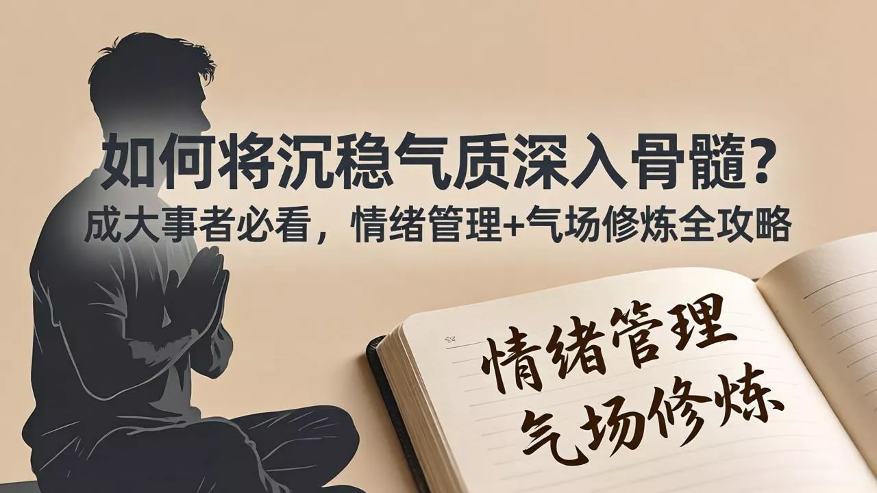 付费文章:如何将沉稳气质深入骨髓?成大事者必看,情绪管理+气场修炼全攻略 付费文章:如何将沉稳气质深入骨髓?成大事者必看,情绪管理+气场修炼全攻略