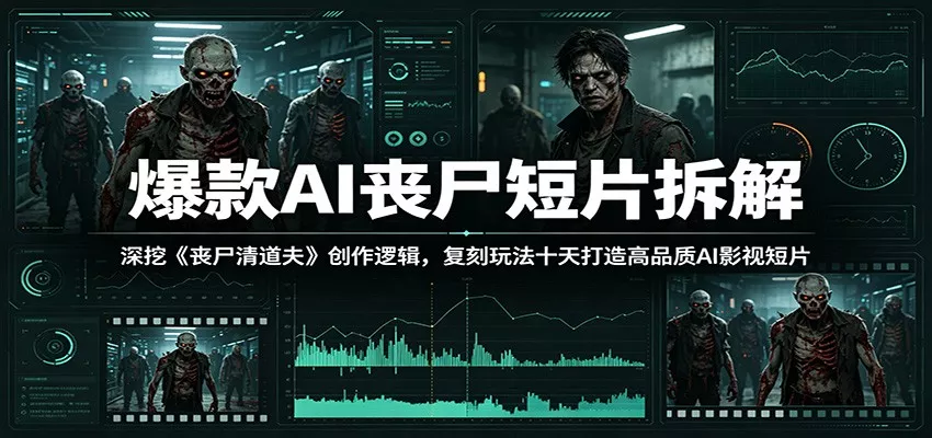 爆款AI丧尸短片拆解：深挖《丧尸清道夫》创作逻辑，复刻玩法快速打造高品质AI影视短片 - 项目资源网