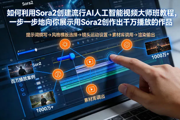 如何利用Sora2创建流行AI人工智能视频大师班，一步一步地向你展示用Sora2创作出千万播放的作品 - 项目资源网