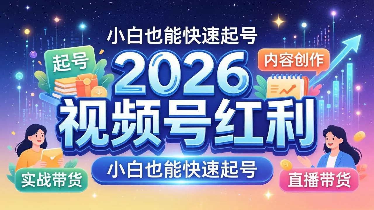 2026视频号红利实战营,大佬亲授起号、内容、直播、IP、投流、私域、矩阵全套落地打法 2026视频号红利实战营,大佬亲授起号、内容、直播、IP、投流、私域、矩阵全套落地打法