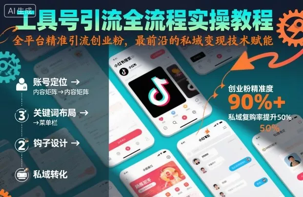 工具号引流全流程保姆级实操教程，全平台精准引流创业粉，最前沿的私域变现技术赋能 - 项目资源网