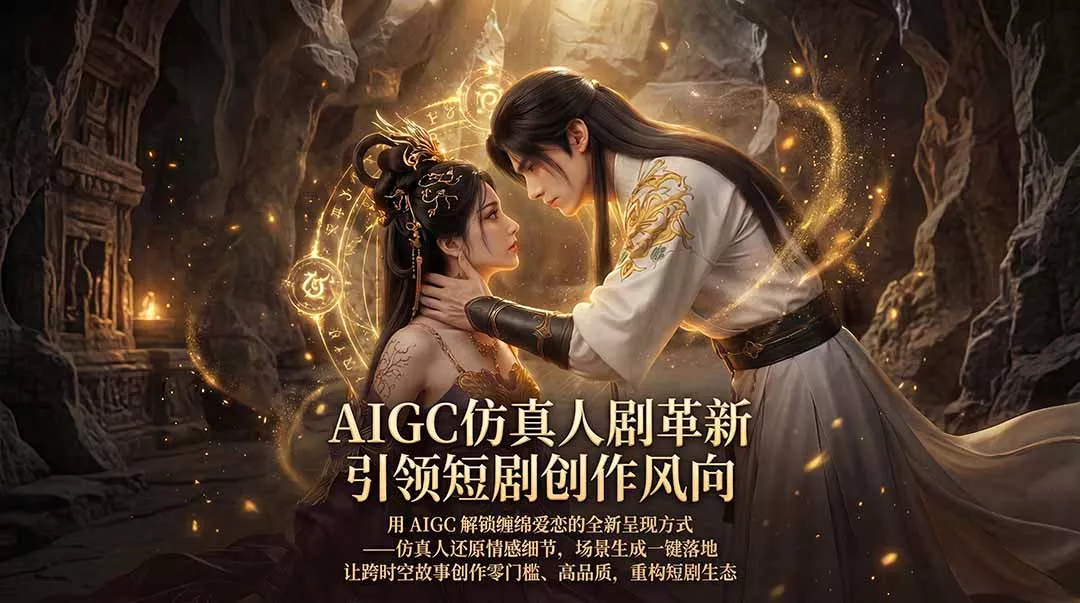 AIGC 仿真人短剧创作革新，解锁仙侠爱恋全新呈现，一键出高质场景，零门槛打造爆款剧集 - 项目资源网