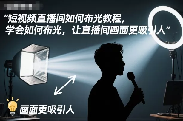 短视频直播间如何布光教程，学会如何布光，让直播间画面更吸引人 - 项目资源网