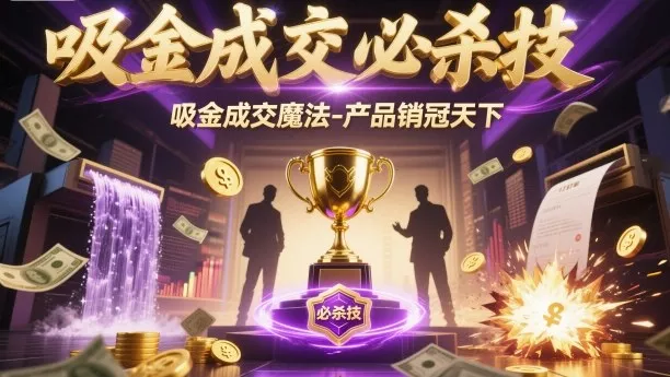 吸金成交必杀技，吸金成交魔法-产品销冠天下 - 项目资源网