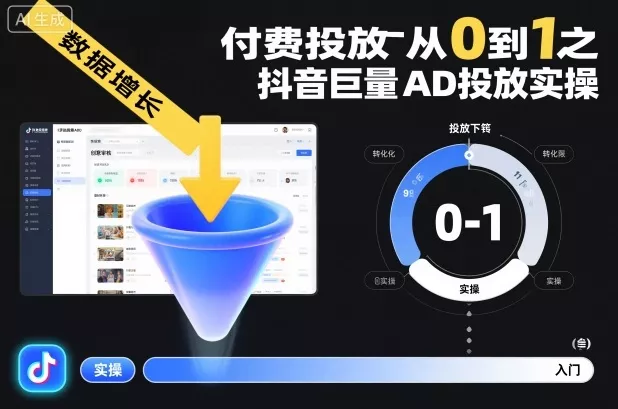 付费投放从0到1之抖音巨量AD投放实操