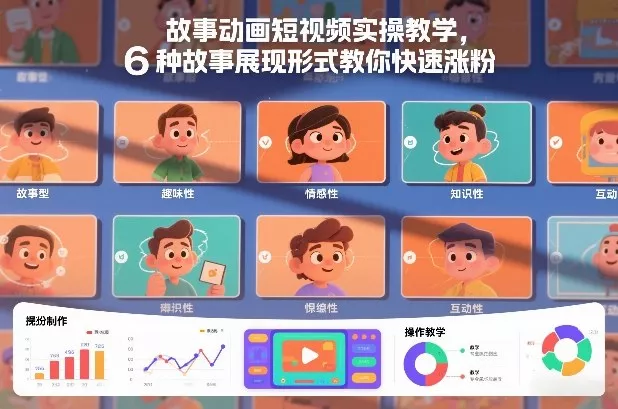 故事动画短视频实操教学，6种故事展现形式教你快速涨粉 - 项目资源网