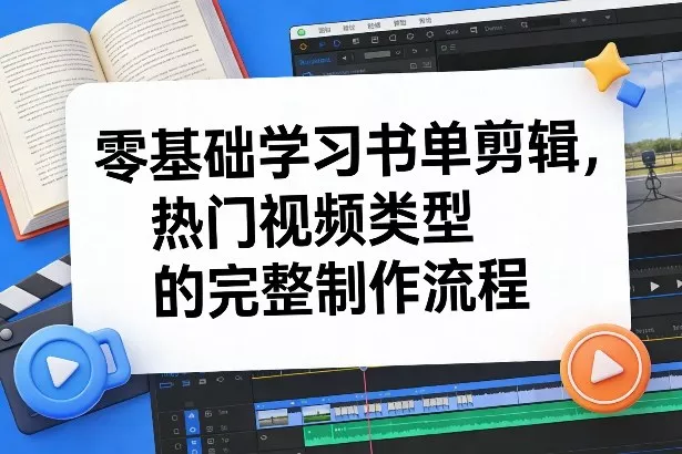 零基础学习书单剪辑，热门视频类型的完整制作流程(更新2026) - 项目资源网