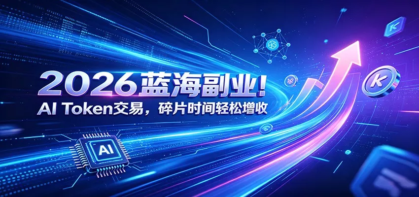 2026蓝海副业!AI Token交易,碎片时间轻松增收 2026蓝海副业!AI Token交易,碎片时间轻松增收