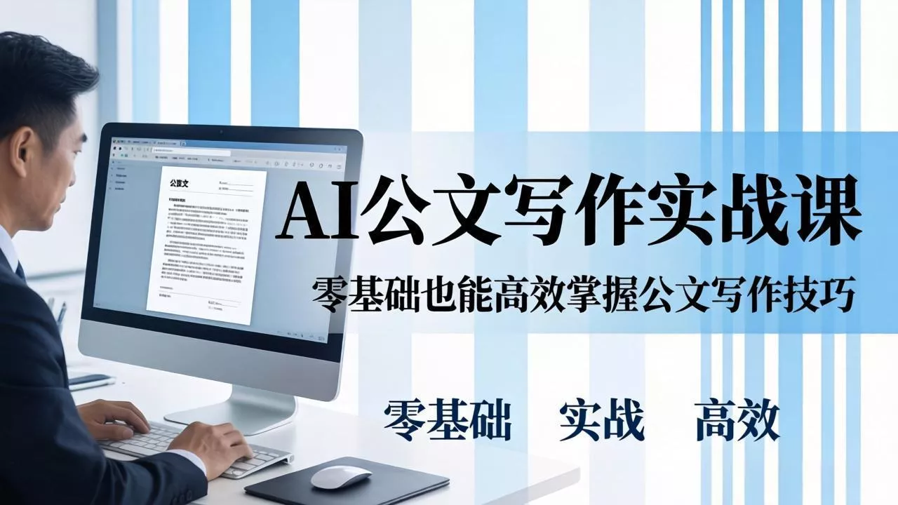 AI 公文写作实战课：零基础掌握格式规范与 5 大文种，用 AI 高效写出合格材料 - 项目资源网