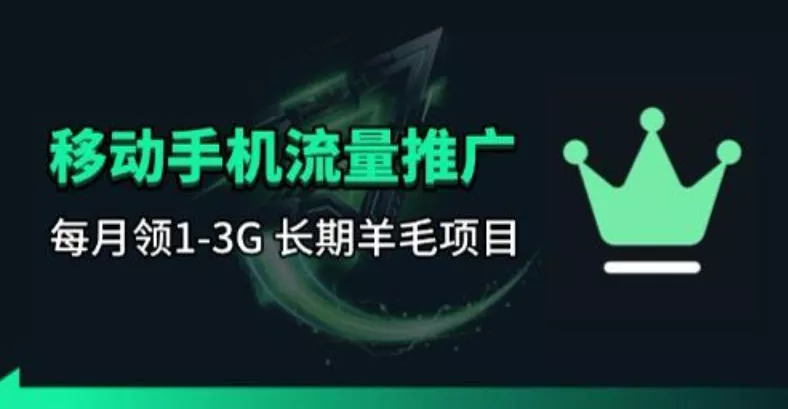手机流量领取推广_每月一轮，刚需类的长期项目 - 项目资源网